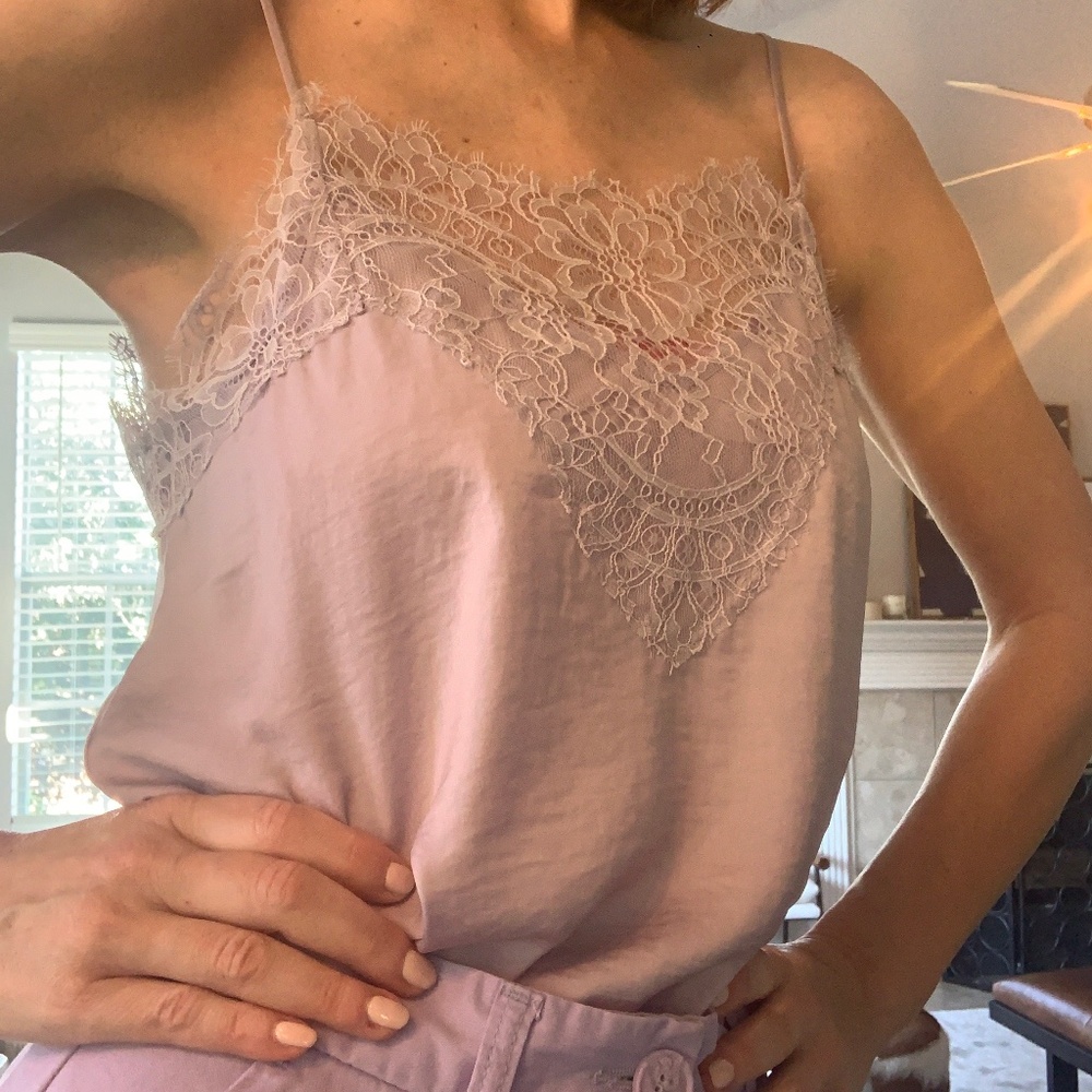 Romantic Lace Top in Lavender